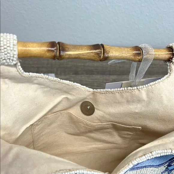 From India To You | Beaded Tropical Handbag w/ Bamboo Handle - Picture 9 of 11